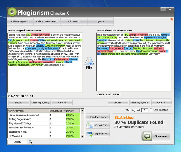 Free software for plagiarism detection
